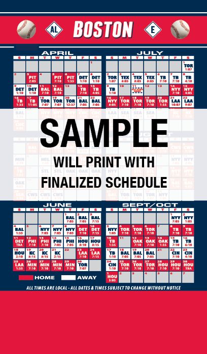 Real Estate Baseball Schedules